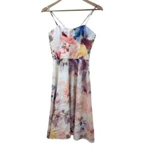 Floral Sleeveless Dress Sx 4 Multicolor Summer Cute Pastel Cottage Fit and Flare